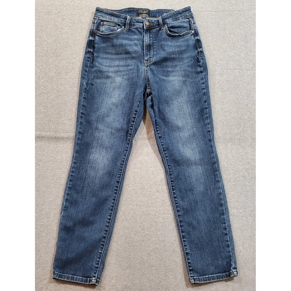 Judy Blue High Waisted Dark Wash Slim Fit Denim Jeans Size 13 JB82549DK - Picture 1 of 10